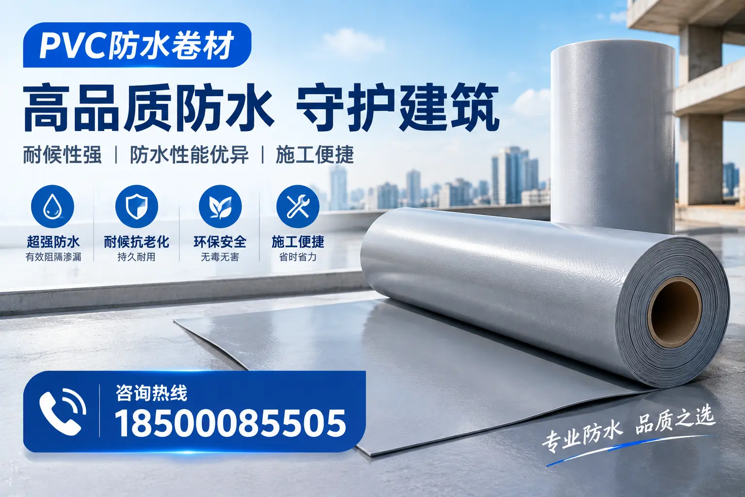 PVC防水卷材的防水效果评测,适合玉溪的科学依据